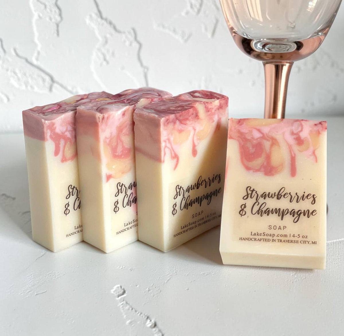 Strawberry Champagne Artisan Soap — Customizable
